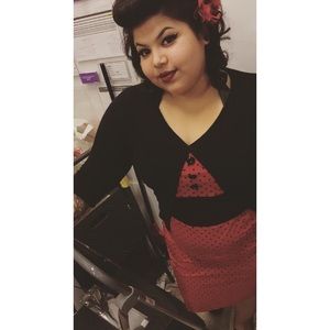 3X Red & Black Pin Up Dress